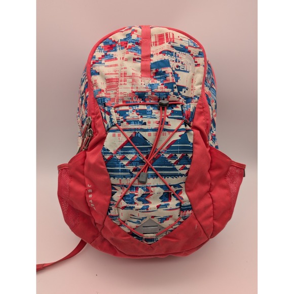 The North Face Other - The North Face Jester Backpack Red Blue White Glitch Print Geometric Daypack